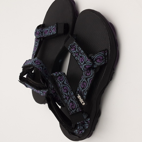 Teva invasion kids sport hiking sandals Black outdoor camp beach 3 choc pad - Picture 2 of 10